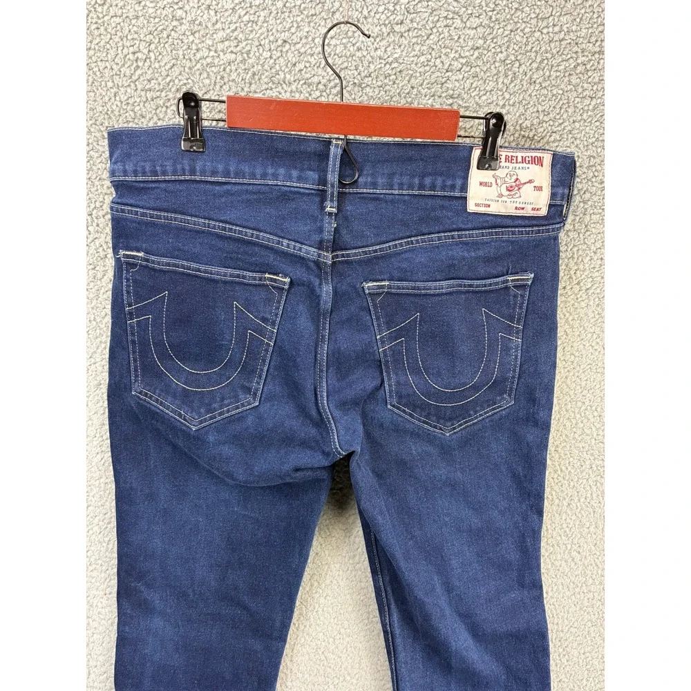 True Religion Rocco Relaxed Skinny Jeans Mens 36 Blue Denim Pants Classic Wash